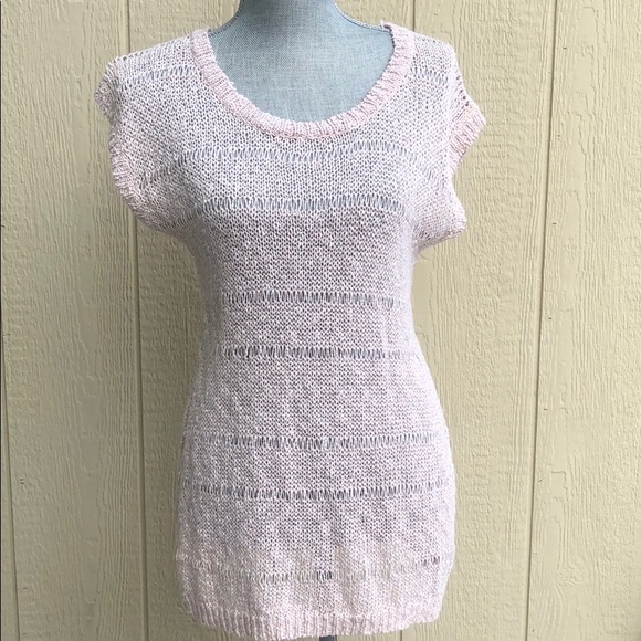 Knit Tunic , cap sleeve light pink SZ M Cupio - Picture 1 of 5